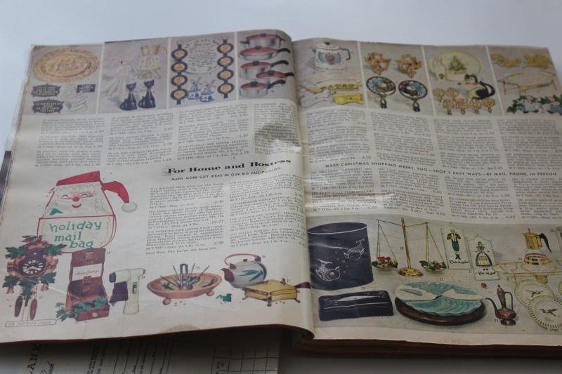 vintage Montgomery Wards Christmas 1957 wish book catalog, tons of toys, retro fashion & decor