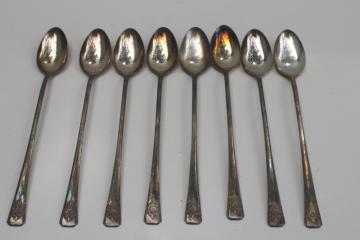 vintage Mountain Rose International Silver silverplate Wm Rogers iced tea spoons