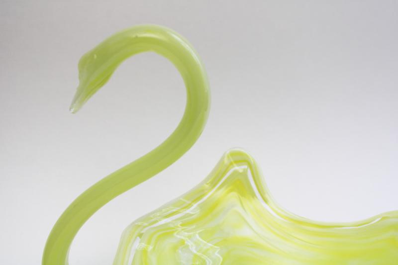 Vintage Murano Art Glass Swan Bowl, Circa 1960s — portmanteau new york