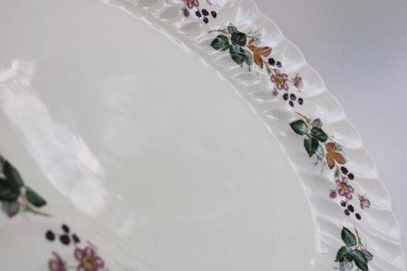 vintage Myott china Hedgerow blackberry berries & brambles large oval platter
