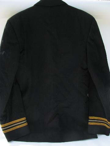 vintage Naval Commodore's uniform coat, bullion star patches & braid