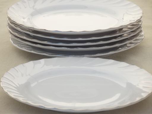 vintage Norleans - Japan fine china, Estate white china side plates set