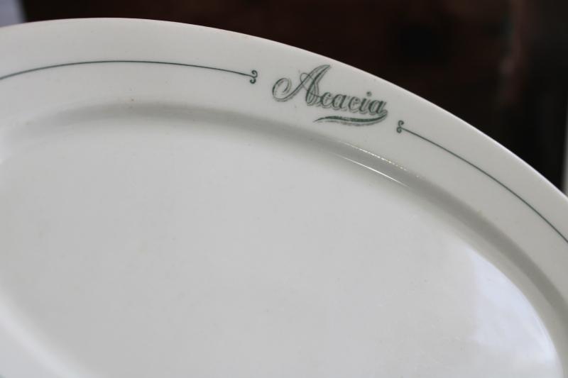 vintage Onondaga Pottery Syracuse china white ironstone restaurant platter Acacia