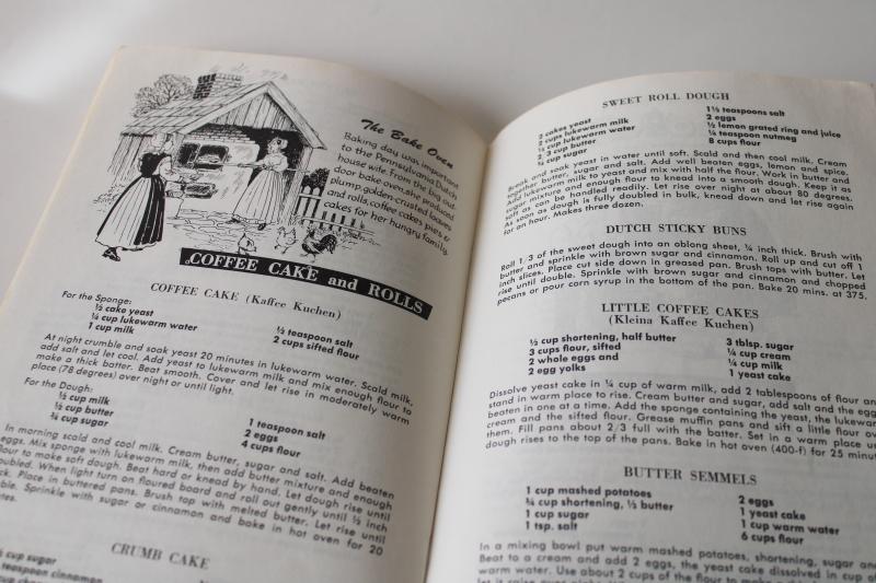 vintage Pennsylvania Dutch cook book, PA Amish Mennonite traditional German recipes