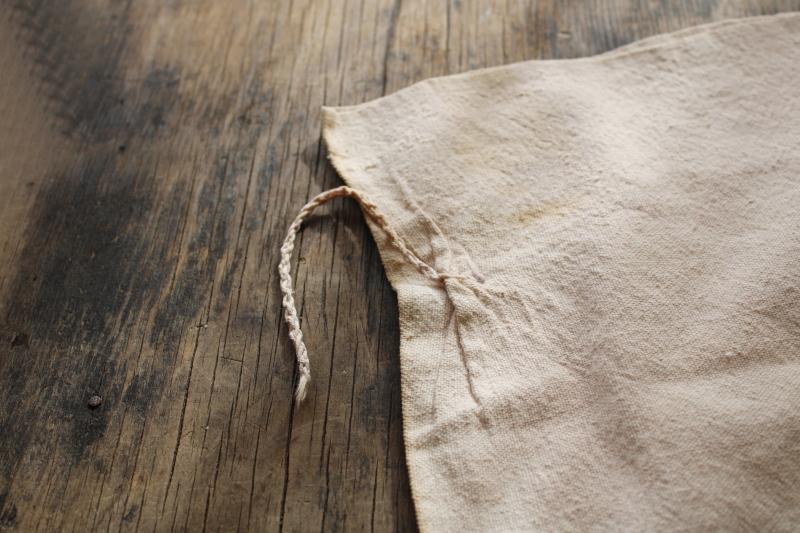 vintage Pioneer seed bag, printed cotton feed sack fabric, rustic farmhouse decor