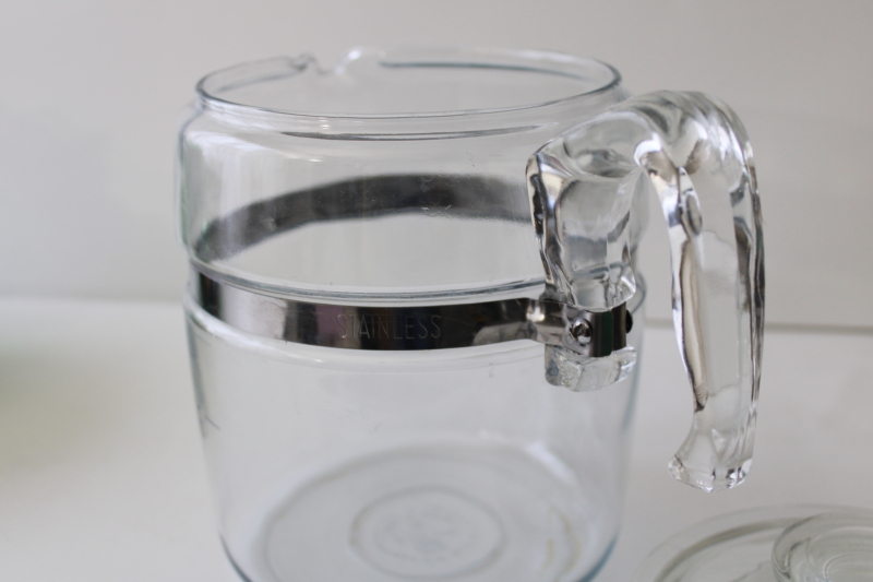 vintage Pyrex flameware glass stovetop coffee pot percolator 9 cup size