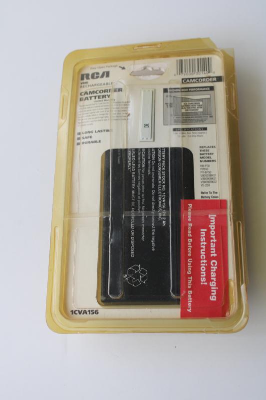 vintage RCA universal VHS camcorder camera battery sealed 1CVA156 rechargable