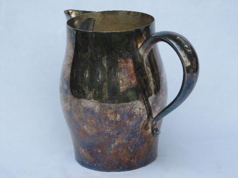 vintage Revere silver plate pitcher, antique reproduction