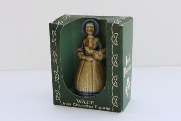 vintage Rose of Tralee Irish character figurine, Wade china made in Ireland 