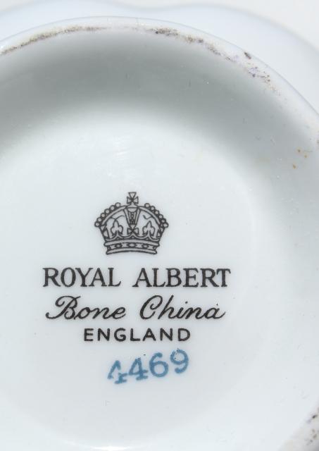 vintage Royal Albert bone china tea cup & saucer, pink poppy floral poppies #4469