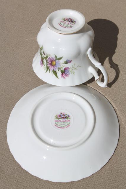 vintage Royal Albert china cup & saucer for September birthday, birth month flowers