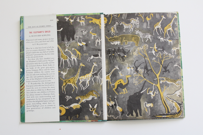 vintage Rudyard Kipling Elephant s Child, Feodor Rojankovsky illustrations