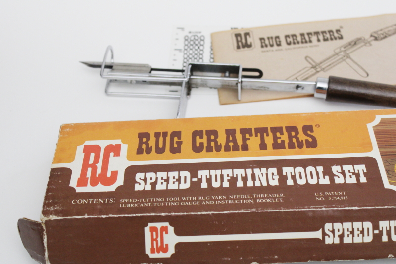 vintage Rug Crafters speed tufting punch needle yarn hooking tool for rugs, hangings etc
