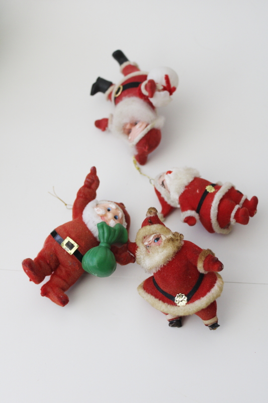 vintage Santas lot, Santa Claus Christmas ornaments  holiday decorations most Japan