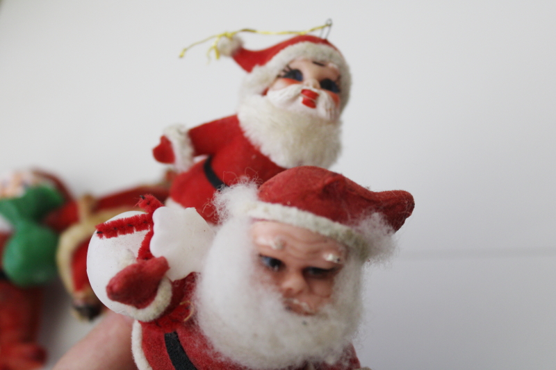 vintage Santas lot, Santa Claus Christmas ornaments  holiday decorations most Japan