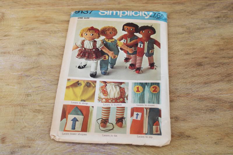 vintage Simplicity sewing pattern uncut dress me teaching doll, manipulative learning play