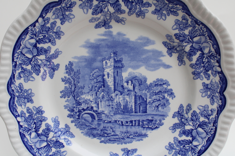 vintage Spode Blue Room china plate antique transferware pattern Ruins circa 1848