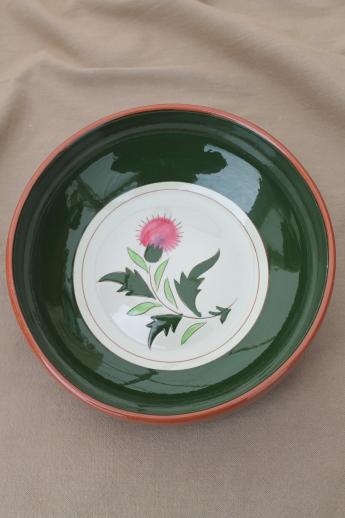 vintage Stangl pottery thistle pattern round vegetable bowl / serving dish