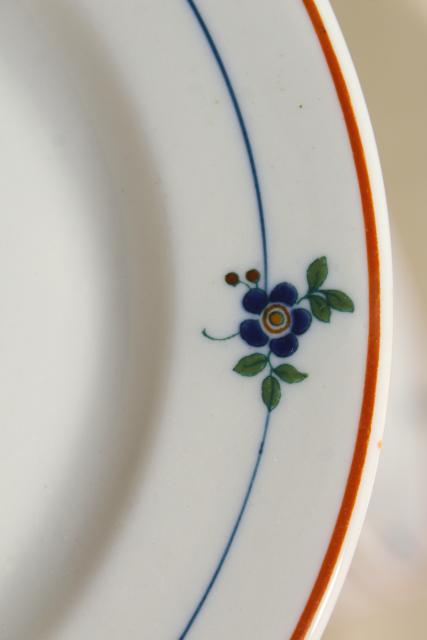 vintage Syracuse china restaurant ware,heavy ironstone sandwich plates, french country style sprig