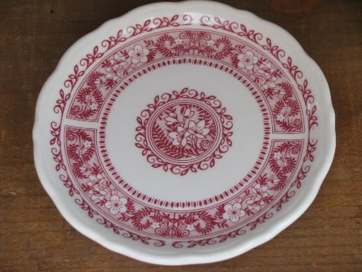 vintage Syracuse restaurant ironstone china, Strawberry Hill plates