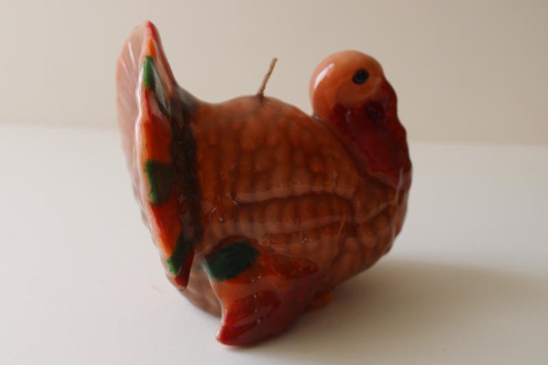 vintage Thanksgiving turkey candle, table decor or holiday party decoration