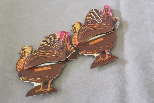 vintage Thanksgiving turkey die cuts honeycomb paper party table decorations