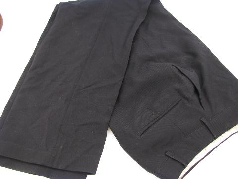 vintage US Navy jacket & pants w/metal bullion patch