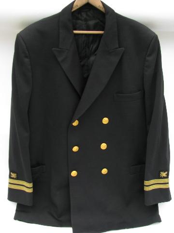 vintage US Navy Supply Corps officer's jacket w/bullion oak leaf patches & braid