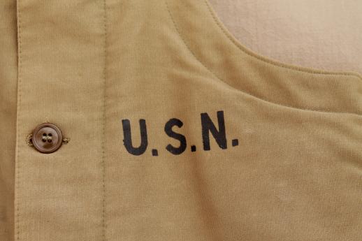 vintage US Navy uniform drab green wool lined bibs, arctic bib overalls coverall