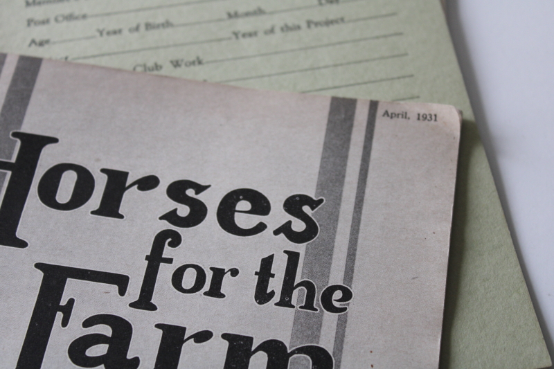 vintage USDA booklets 1930s Horses on the Farm, How to Select a Sound ...