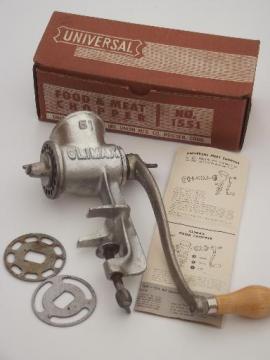 Vintage Universal Star No.301 Gourmet Meat Chopper Grinder New Complete  Open Box