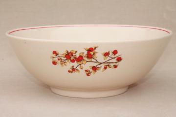 vintage Universal pottery bittersweet serving bowl, Thanksgiving fall harvest table decor