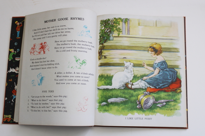vintage Watty Piper The Brimful Book Mother Goose rhymes  stories 1930s 