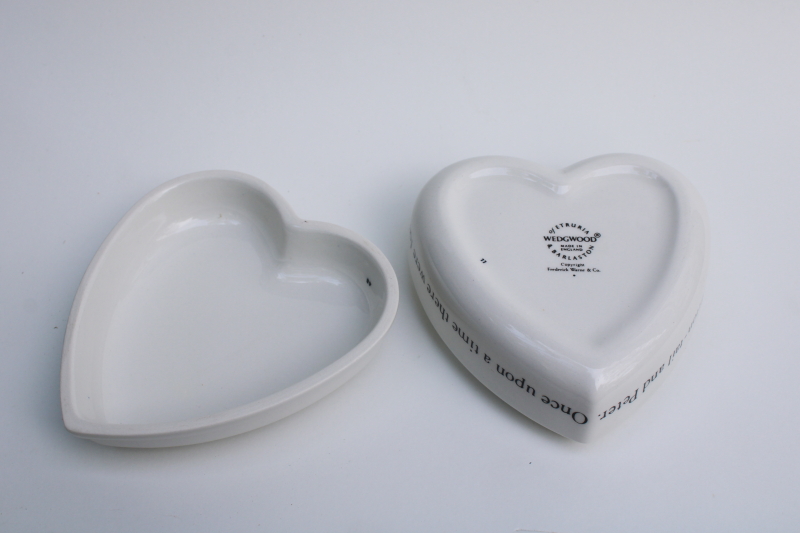 vintage Wedgwood Beatrix Potter Peter Rabbit heart shaped china trinket box