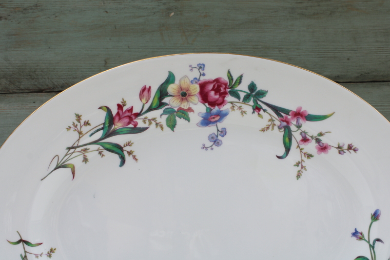 vintage Wedgwood England Devon Sprays floral china Thanksgiving turkey platter