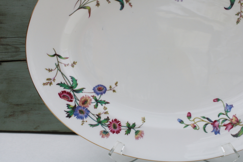 vintage Wedgwood England Devon Sprays floral china Thanksgiving turkey platter