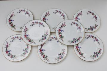 vintage Wedgwood England Devon Sprays floral china bread  butter dessert plates set of 8