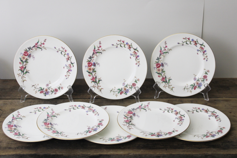 vintage Wedgwood England Devon Sprays floral china salad plates set of 8