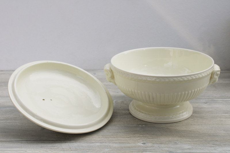 vintage Wedgwood England Edme creamware china rams head handles serving