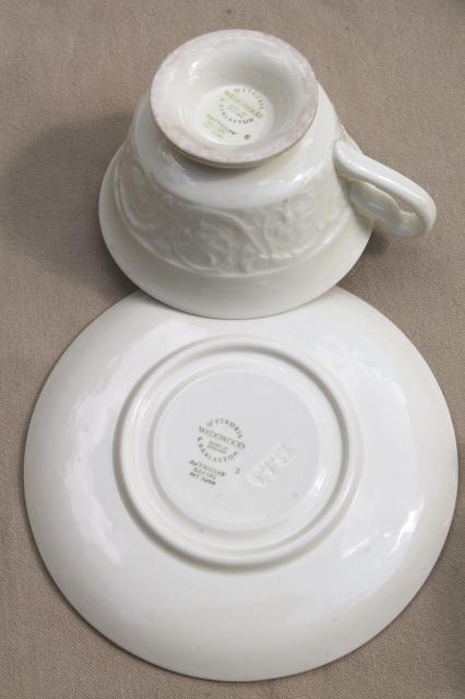 vintage Wedgwood creamware ivory china cups & saucers, Patrician ...