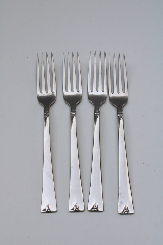 vintage West Bend Oneida stainless flatware, lot of four dinner forks pattern OHS84
