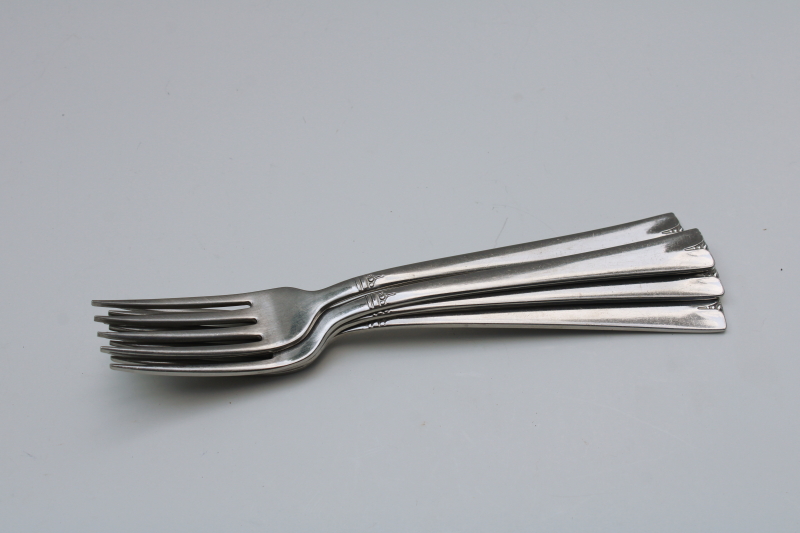 vintage West Bend Oneida stainless flatware, lot of four dinner forks pattern OHS84