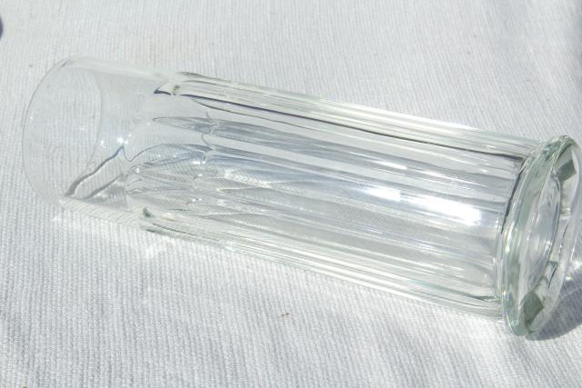 vintage apothecary jar, drug store counter tall canister vase, candy jar or straw holder