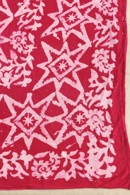 vintage batik dyed bohemian hippie style block print cotton bed cover bedspread