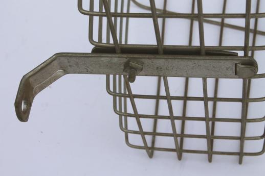 vintage bicycle basket rear mount saddle baskets, Androck steel wire baskets