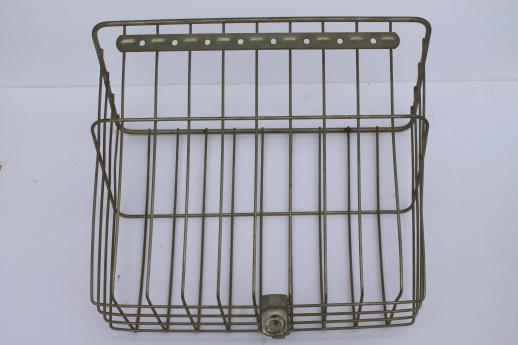 vintage bicycle basket rear mount saddle baskets, Androck steel wire baskets