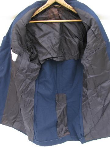 vintage blue US Naval uniform jacket / coat, buttons / patches