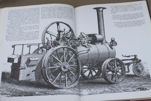 vintage books lot, antique steam engines, early autos & steam tractors