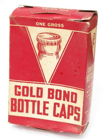 vintage bottle capper w/ old new stock bottlecaps (#3)