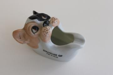 vintage boxer dog figural ashtray w/ open mouth made in Japan china Mexico souvenir